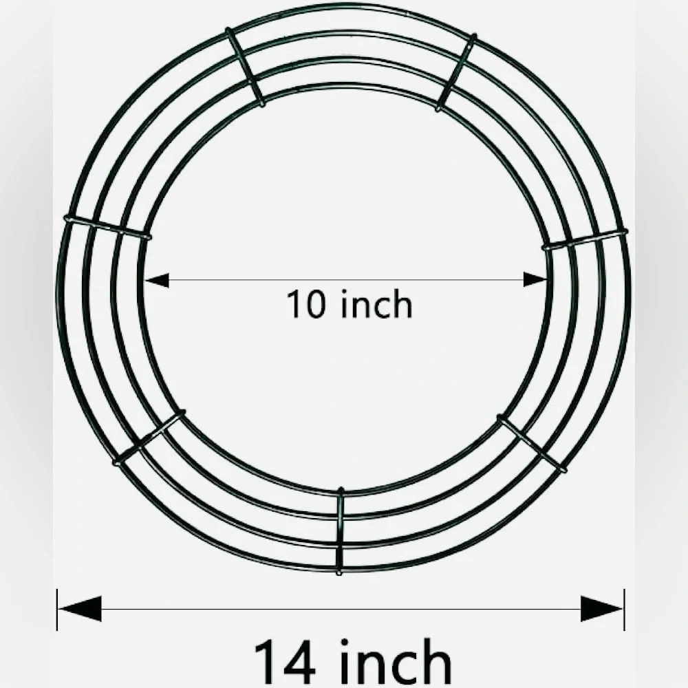 14” Round Metal Wire Wreath Ring Form for DIY Floral Wreaths Arts & Crafts NWT
